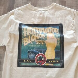 Hollywood Blonde Beer Logo Graphic T Shirt Adult Med LA's Own NOS